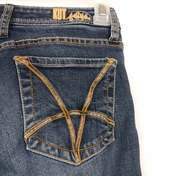 KUT from the Kloth Women's Catherine Slim Boyfriend Jeans Size 4 Cuffed Blue - Picture 8 of 16